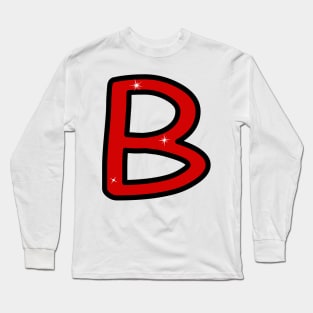 Letter B. Name with letter B. Personalized gift. Abbreviation. Abbreviation. Lettering Long Sleeve T-Shirt